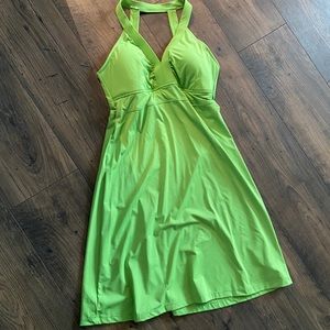Athleta lime green sunfish swim dress (S)